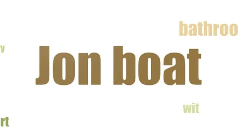 Jon Boat Tagcloud Animated On White Background Stock Footage 103673918