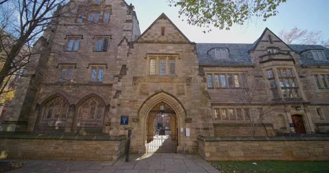 Jonathan Edwards College -Old Yale Campus . New-Haven Stock Footage 149230682