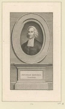 Jonathan Edwards, president.. Prints. 1777 - 1890. The Miriam and Ira D. W... Stock Photos