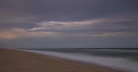 Jones Beach in the late evening. Time-laps. 4K  (2 Of 2) Stock Footage 196992896