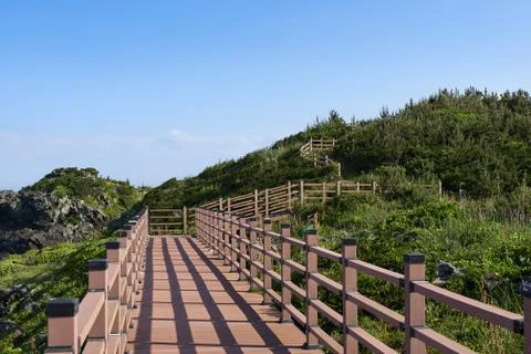 Jongdalri coast trail Stock Photos