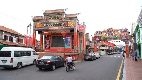 Jonker Street in Malacca Stock Footage 111629401