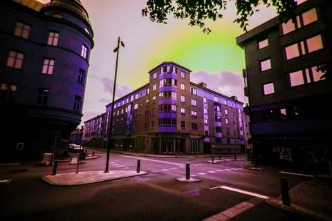 Jonkoping City in UV Stock Photos