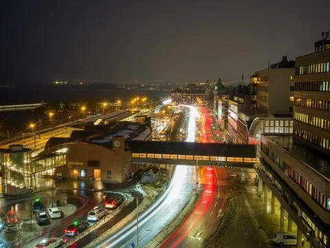 Jonkoping by night Stock Photos