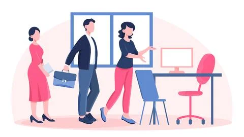 Jop presentation concept Illustrazione stock