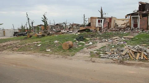 Joplin Tornado Damage Stock Footage 7743929