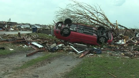 Joplin-Tornado Destruction 01.MP4 Video stock 5457650