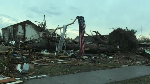Joplin Tornado Destruction 04.MP4 Video stock 5458817