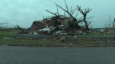 Joplin Tornado Destruction 05.MP4 Video stock 5459019