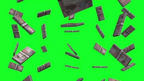 Jordan 50 Dinars Falling Animation on Green Screen Stock Footage 273177672