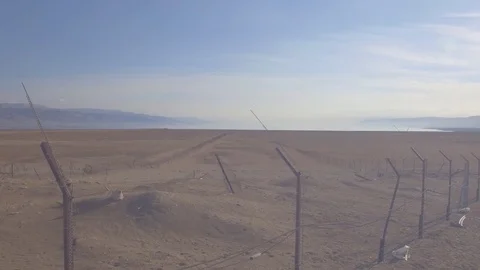 Jordan border  barrier Stock Footage 83396353