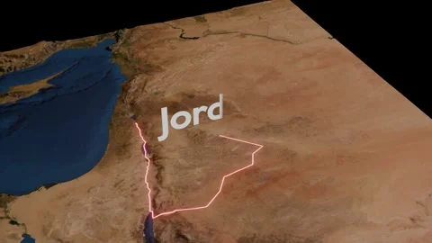 Jordan border glow Stock Footage 343540751