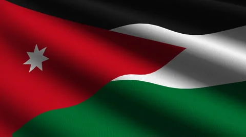 Jordan flag close up Stock Footage 5088778
