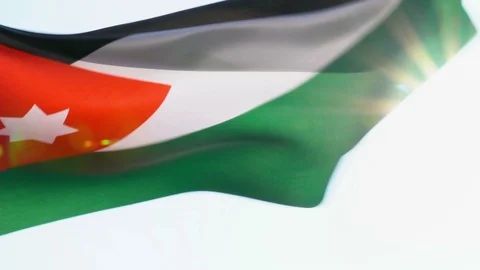 Jordan Flag Flapping Stock Footage 118961180
