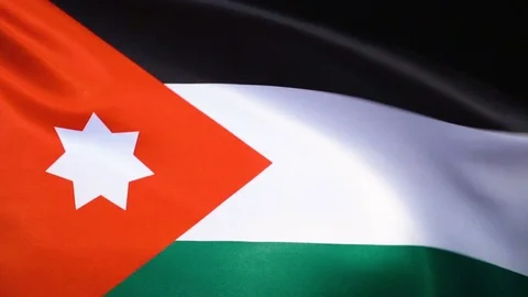 Jordan Flag Flapping Stock Footage 118969772