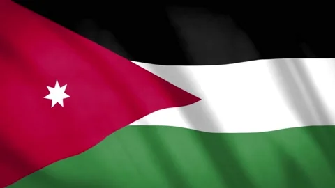 Jordan Flag  Stock Footage 188193102