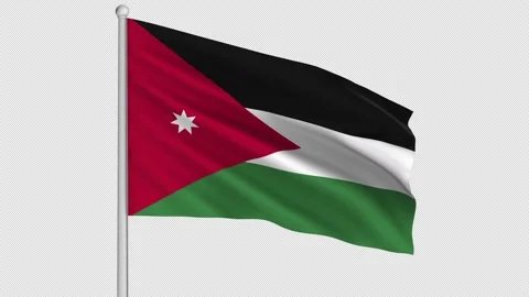 Jordan Flag Video stock 211109472