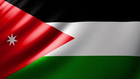 Jordan flag Video stock 327123668