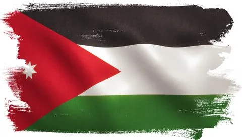 Jordan Flag Stock Illustration
