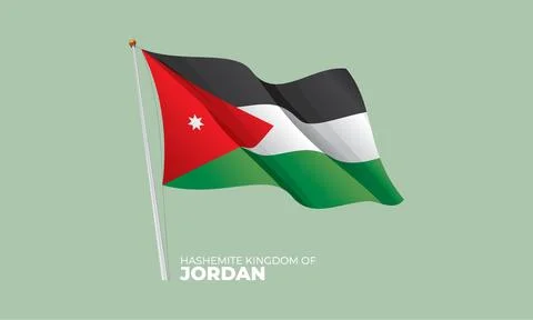 Jordan flag Stock Illustration