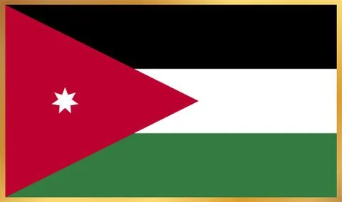 Jordan Flag Illustration Stock Illustration
