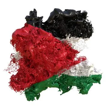 Jordan flag liquid Stock Illustration