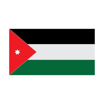 Jordan flag logo Stock Illustration
