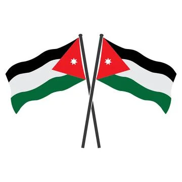 Jordan flag logo Stock Illustration