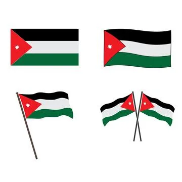Jordan flag logo Stock Illustration