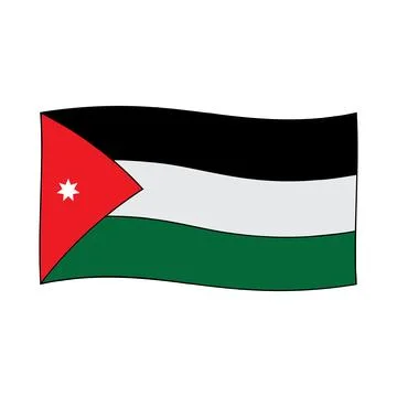 Jordan flag logo Stock Illustration