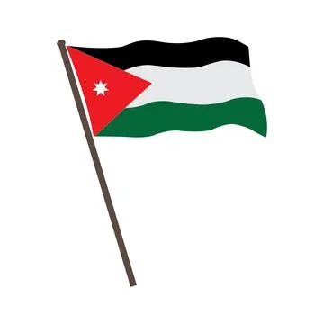 Jordan flag logo Illustrazione stock