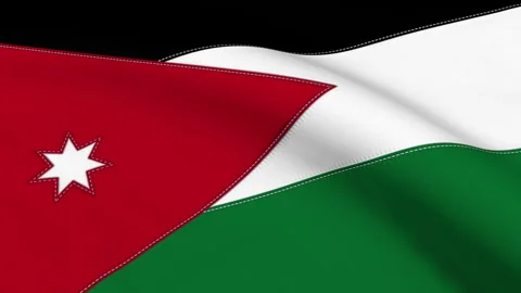 Jordan Flag Loop Stock Footage 241211109