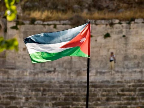 Jordan flag Stock-Fotos