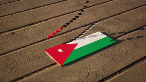 Jordan Flag - Slow Motion Video stock 318795284