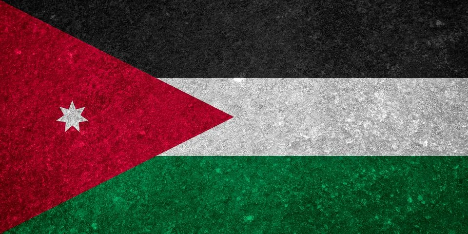 Jordan flag texture as a background Stock Illustration