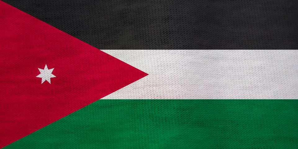 Jordan flag texture as a background Illustrazione stock