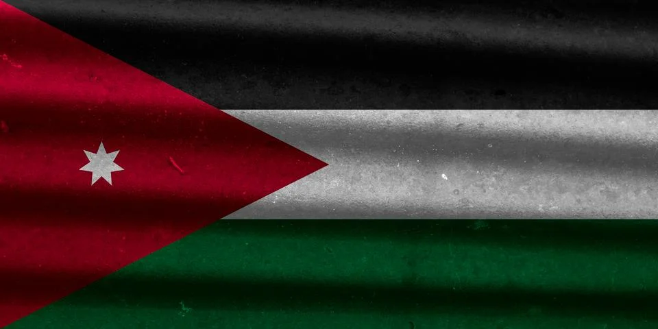 Jordan flag texture as a background Stock Photos
