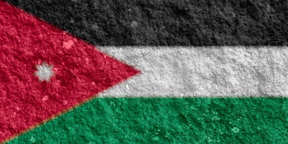 Jordan flag texture as a background Foto stock