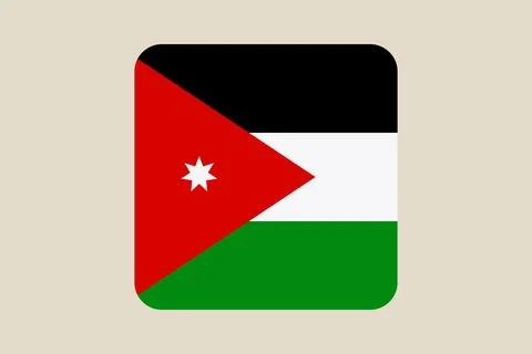 Jordan Flag vector icon designed as a modern app button for web and patriot.. Stock Illustration