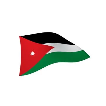 Jordan flag, vector illustration Stock Illustration