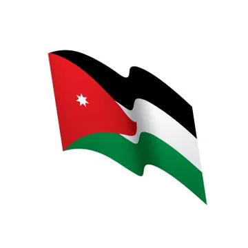 Jordan flag, vector illustration Stock Illustration