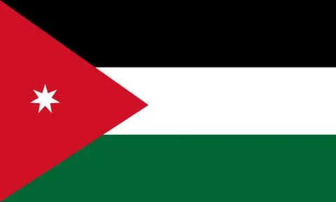 Jordan flag vector. Middle east country symbol. Stock Illustration