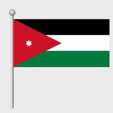Jordan flag vector template background realistic copy Stock Illustration