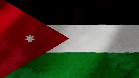 Jordan flag waving background with real fabric texture 動画素材 291916287