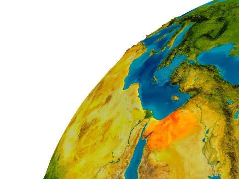 Jordan on globe Stock Illustration