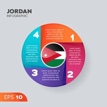 Jordan Infographic Element Stock Illustration