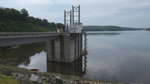 Jordan Lake Dam Outfall Video stock 107140571