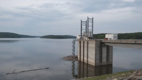 Jordan Lake Outfall Stock Footage 107156847