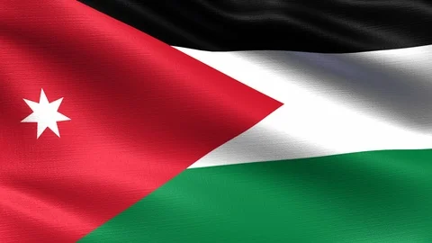 Jordan Looping Flag 4K Stock Footage 108054470