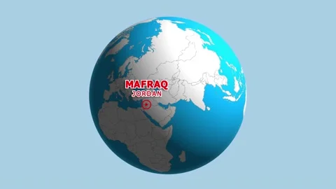 JORDAN MAFRAQ ZOOM IN FROM SPACE Stock Footage 177500853